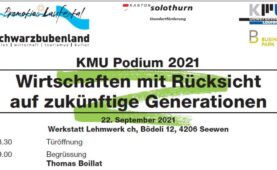 KMU Podium: Wirtschaften mit Rücksicht auf zukünftige Generationen